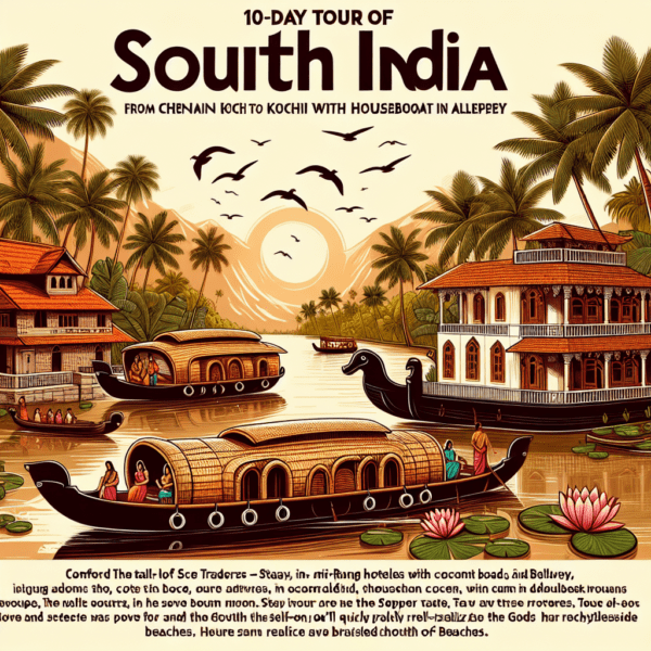 10 Tage Rundreisen Indien - Süden -  Chennai bis Kochi mit Hausboot-Fahrt in Alleppey