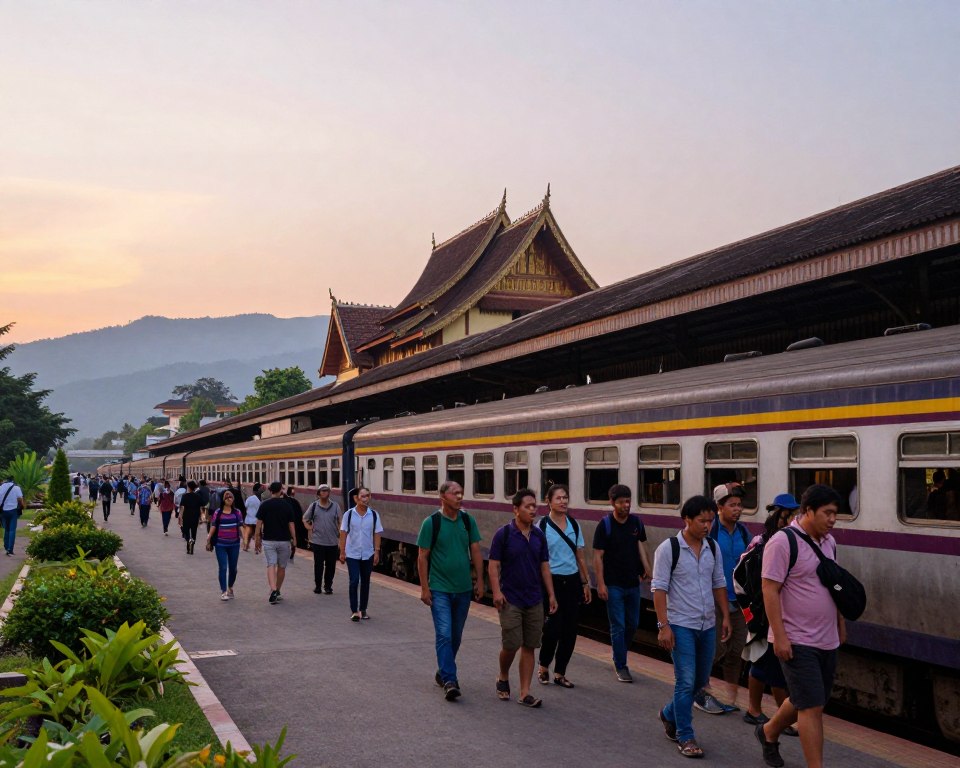 Ankunft Chiang Mai Bahnhof Ankunft Chiang Mai Bahnhof