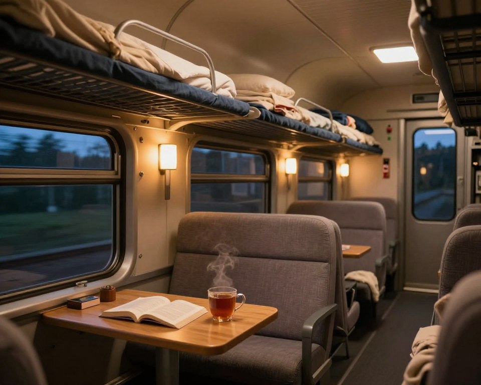 Innenansicht Nachtzug Abteil Innenansicht Nachtzug Abteil