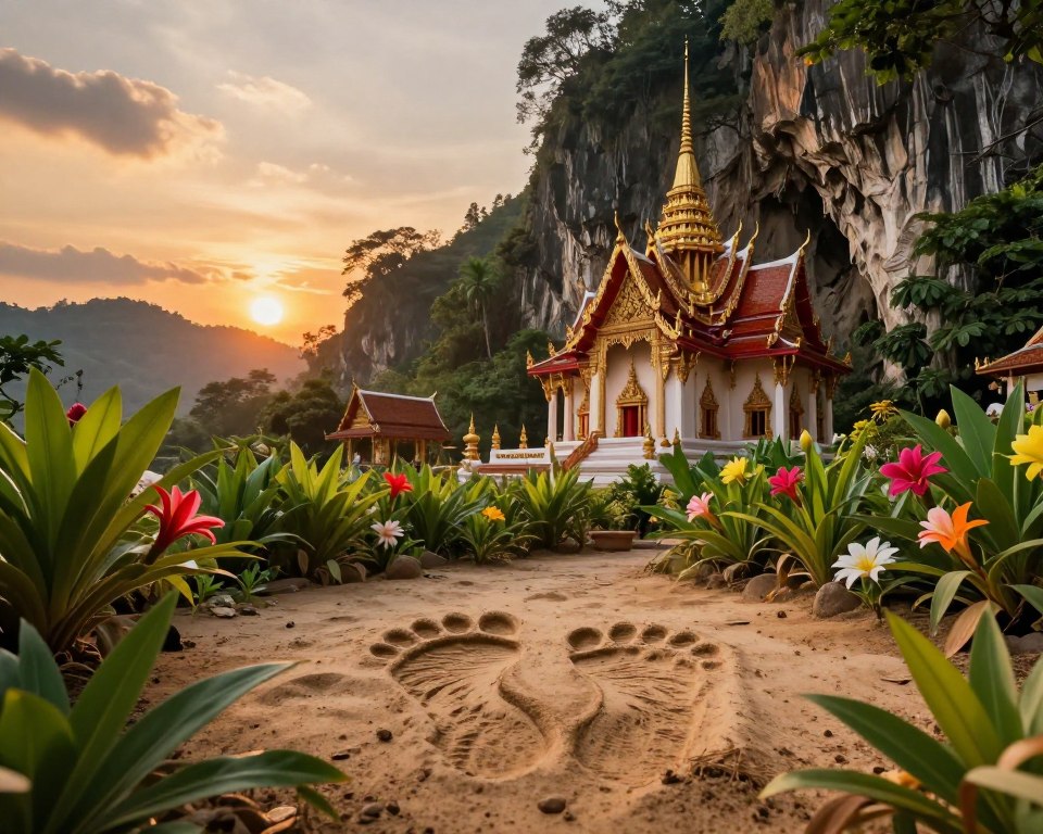 Legende Wat Tham Sua Tigerabdruck Legende Wat Tham Sua Tigerabdruck